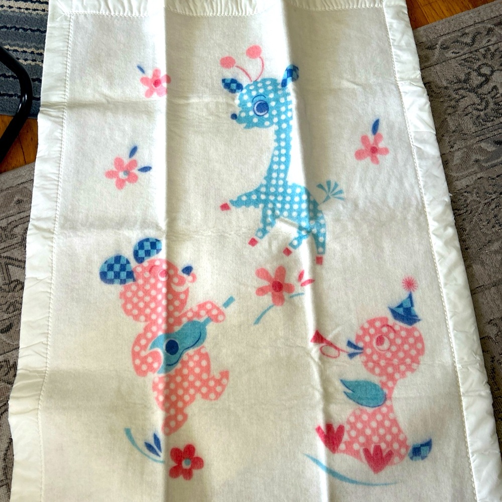 Sears White Crib Blanket